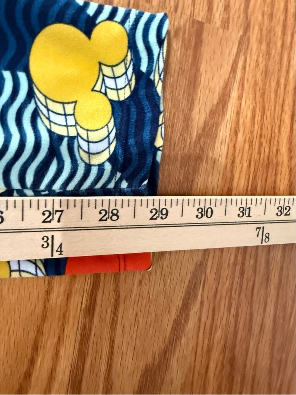 LuLaRoe Navy Leggings with Yellow & Red Mickey Mouse - Picture 4 of 5